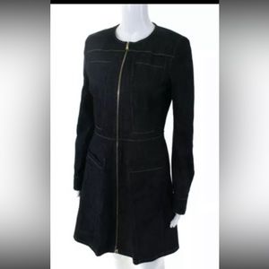 Derek Lam Dark Blue Denim, Long Sleeve Knee Length, Dress or Coat - Size 4